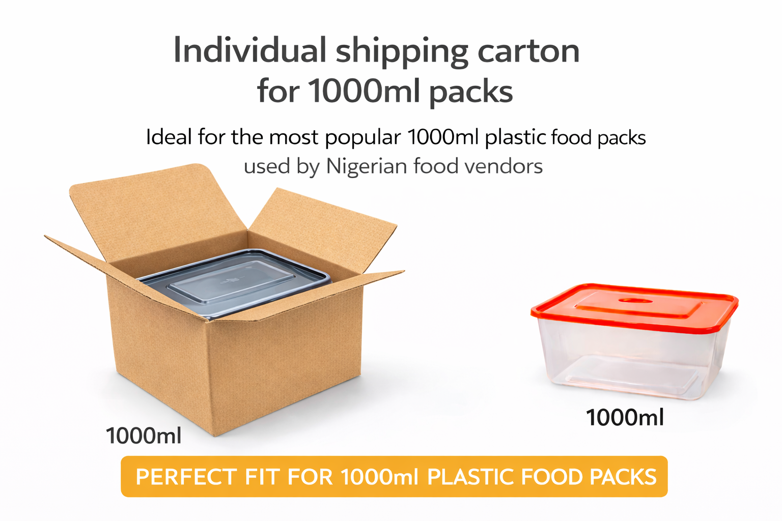 TAKEAWAY CARTONS - 8” x 6” x 4”  - (1000ml) _0
