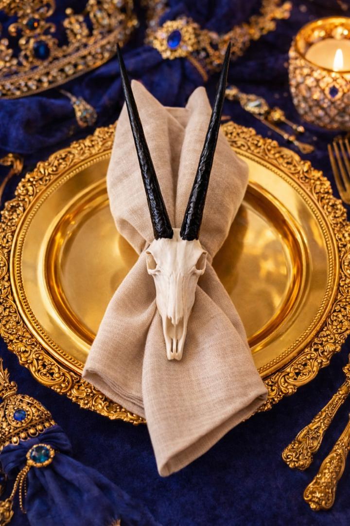 Oryx Skull Napkin Ring  