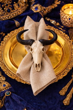 Blou Wilde Bees Skull Napkin Ring    