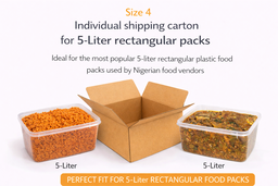 TAKEAWAY CARTONS - 11” x 6” x 7”  -( 5 Liters Rectangular)