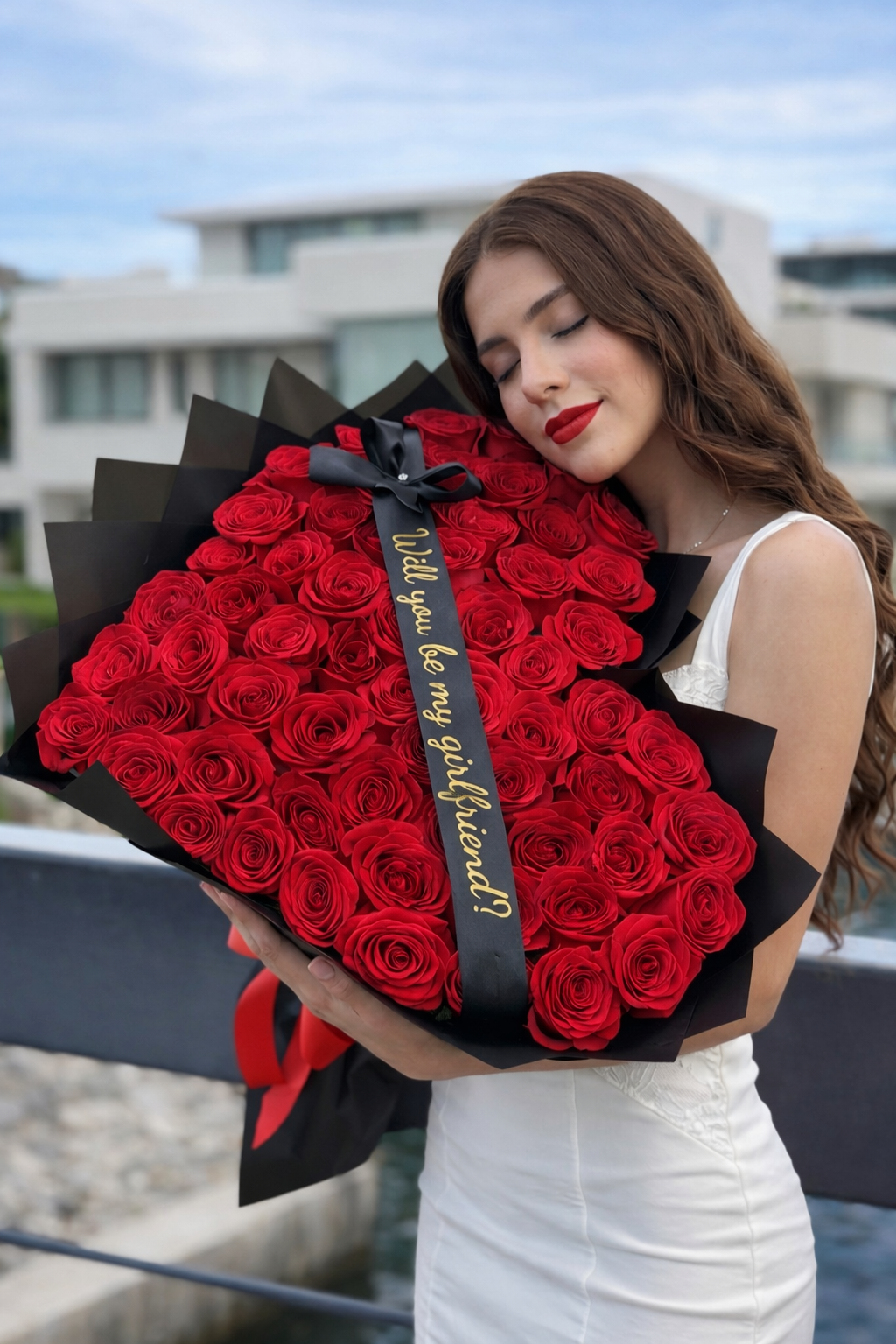 Eternal Love Heart Bouquet (70 roses)