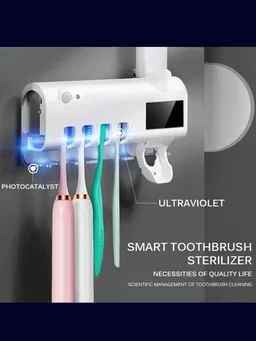 Dispensador de pasta dental, y esterilizador.