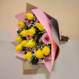 💛 Ramo Flores Amarillas | 12 Rosas Amarillas Frescas