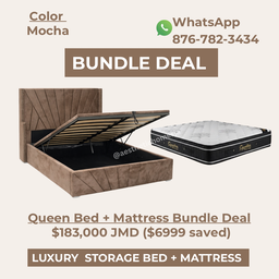 Luxury Mocha + Hidden Storage Bed