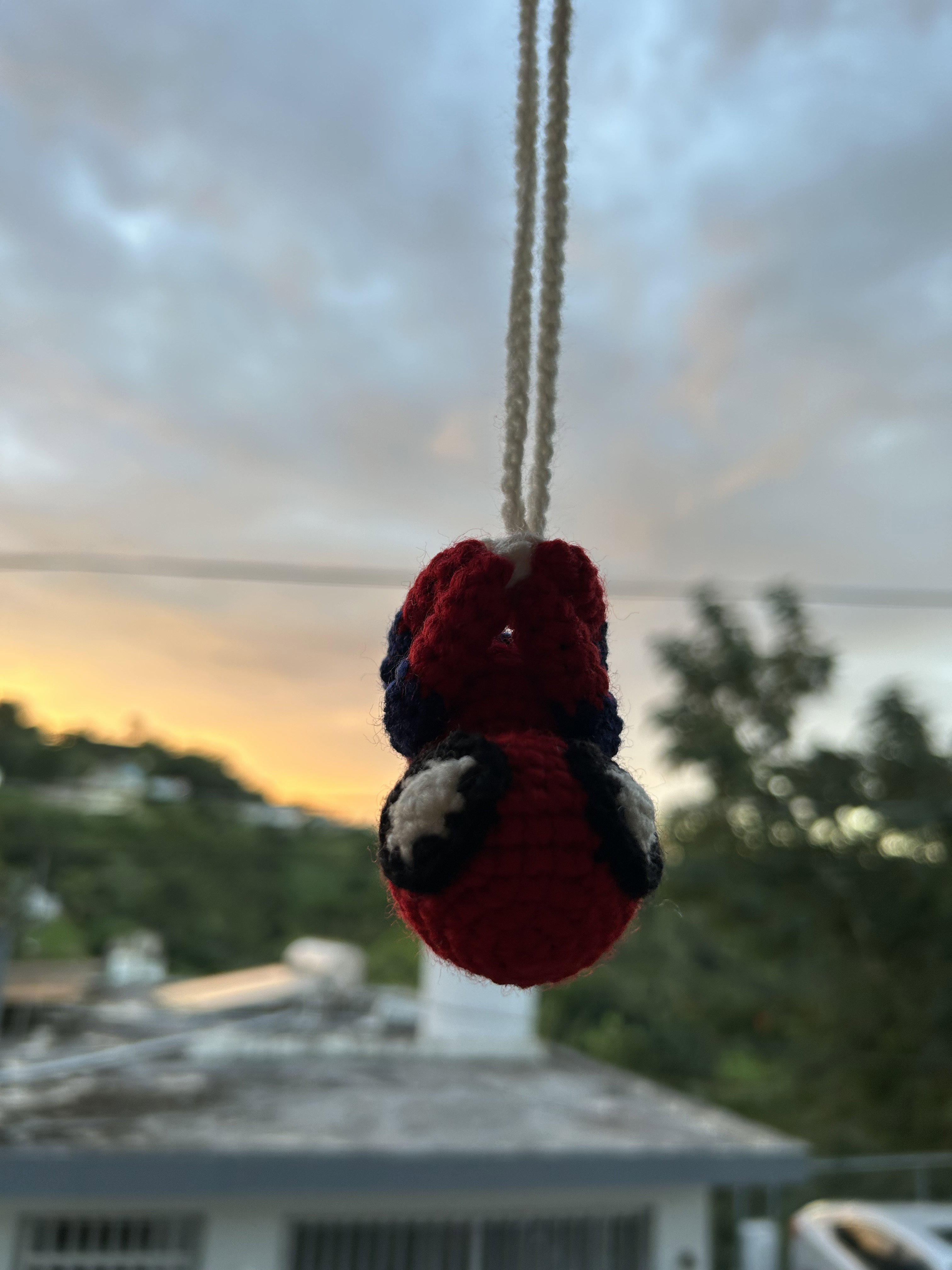 Spider-man hanging