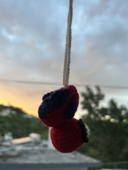 Spider-man hanging