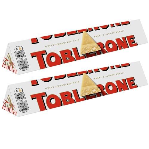 Toblerone- White Chocolate with Honey & almond Nougat 100g