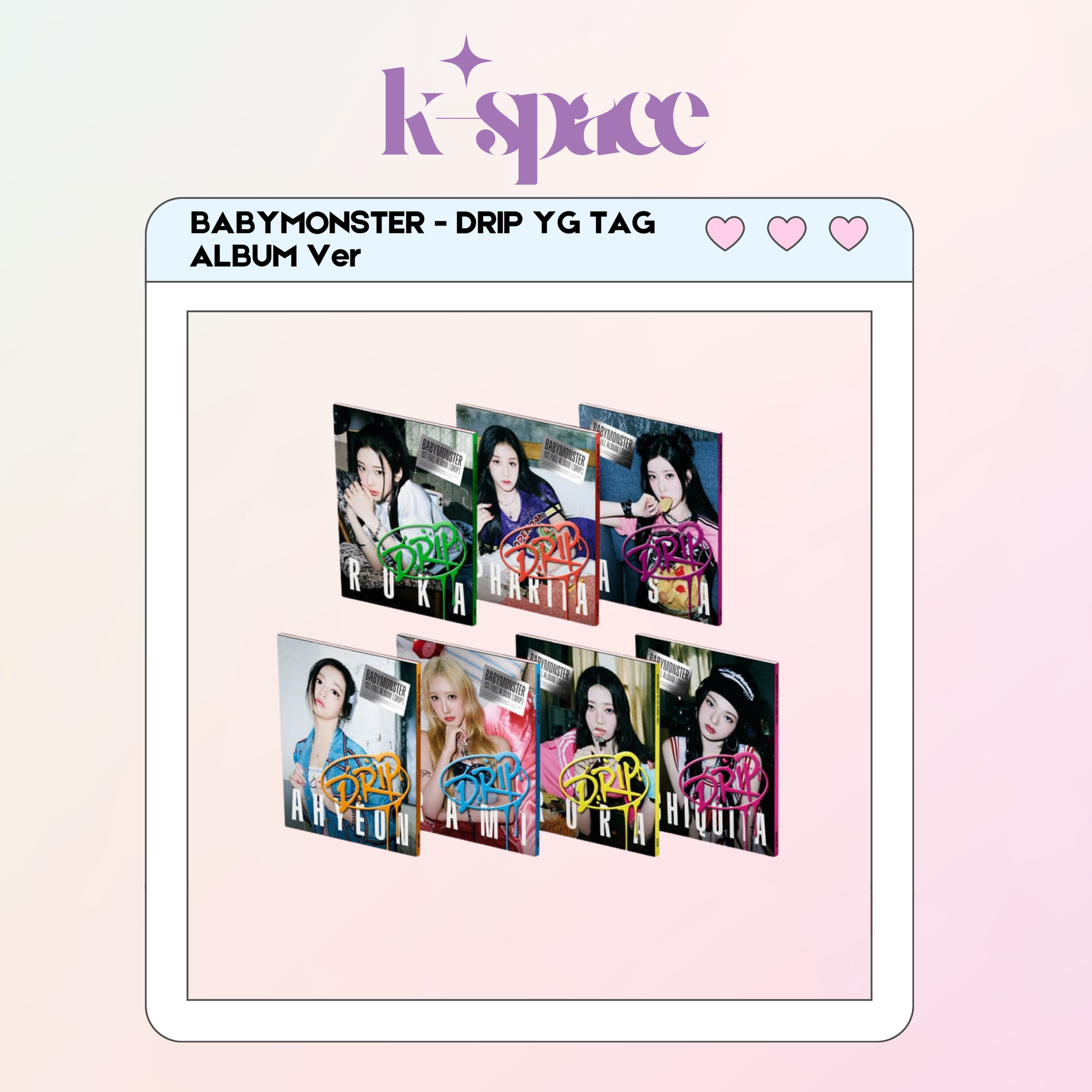 BABYMONSTER - DRIP YG TAG ALBUM Ver_0