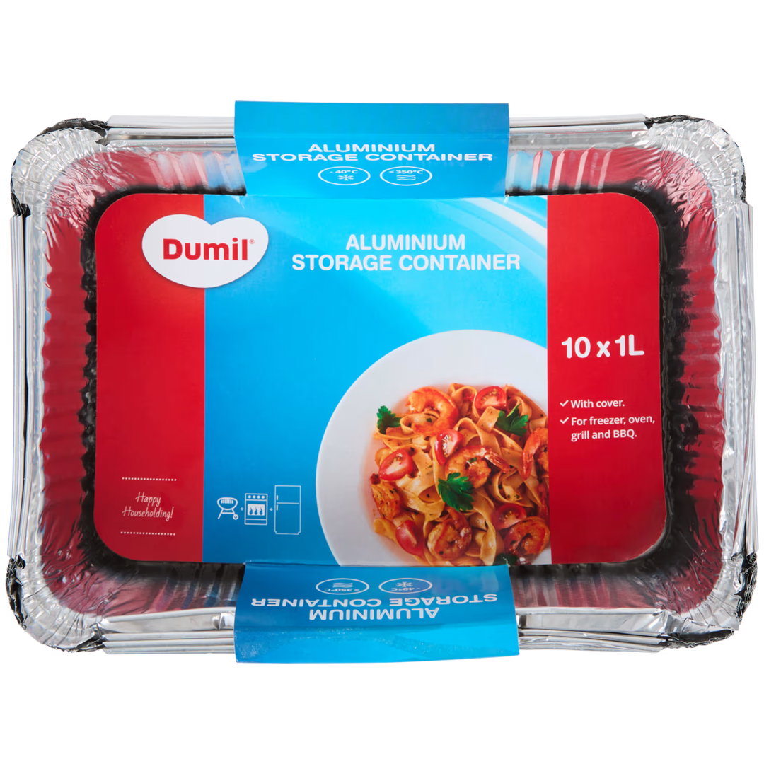 Bacs de conservation en aluminium avec couvercle Dumil 10*1L