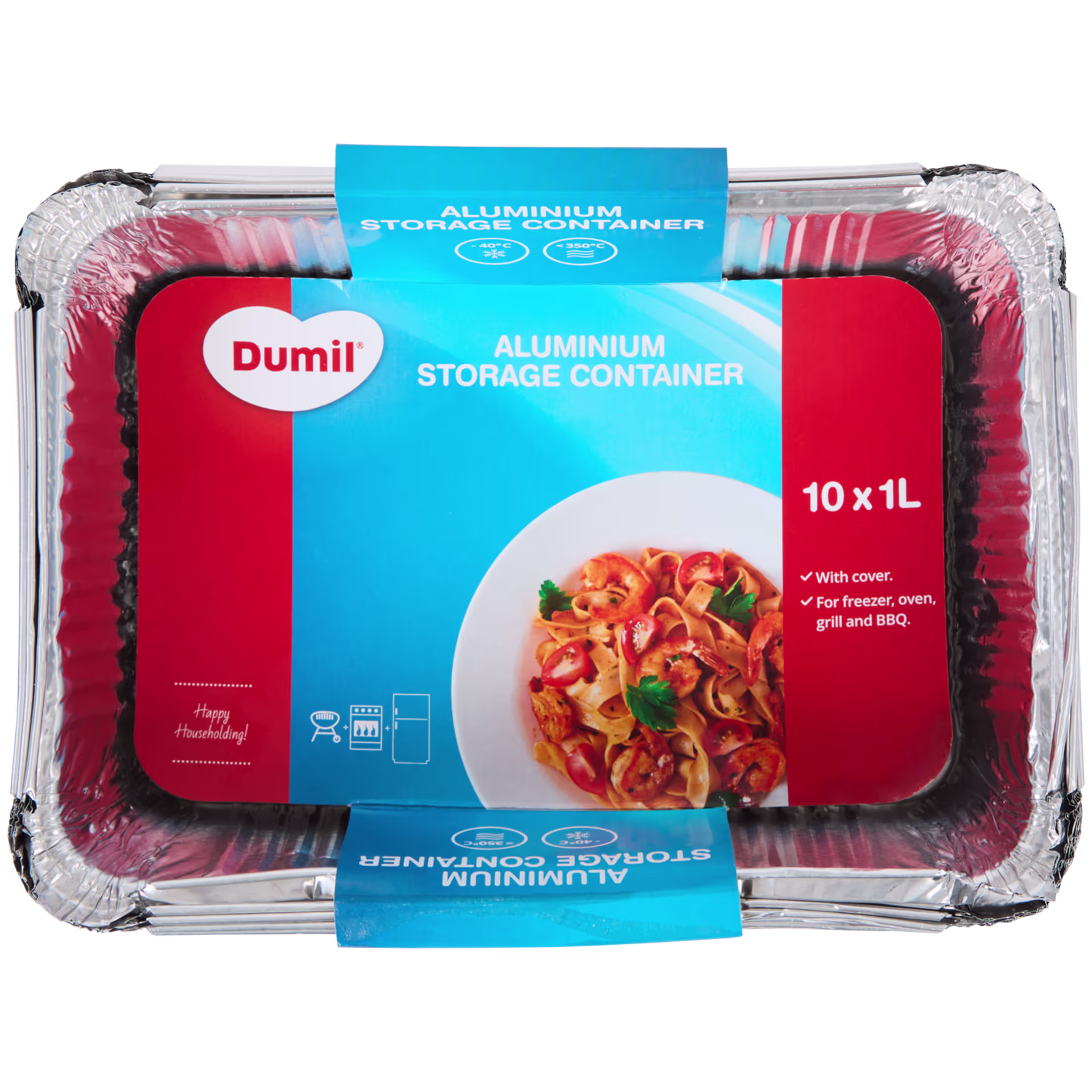 Bacs de conservation en aluminium avec couvercle Dumil 10*1L_0