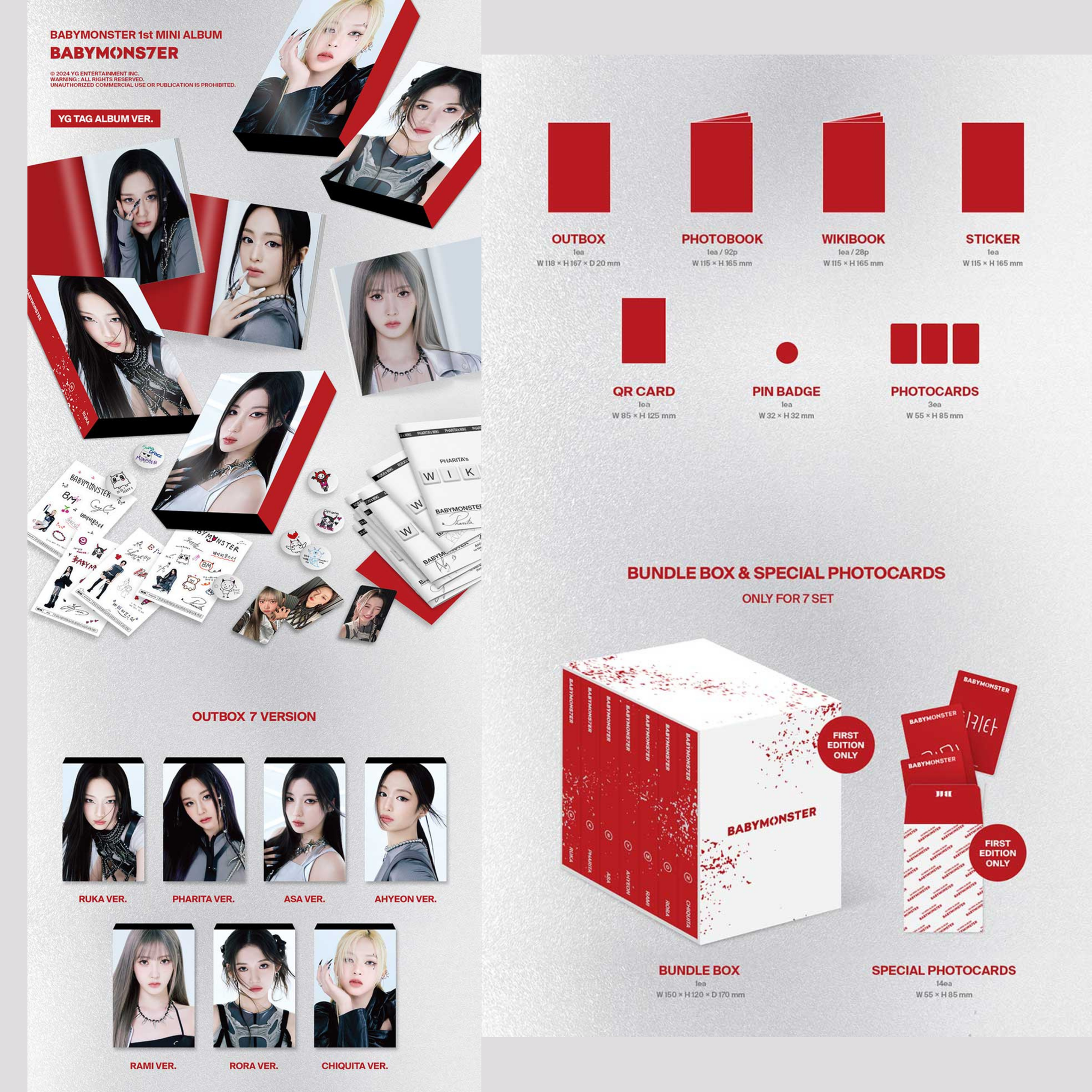 BABYMONSTER - 1st Mini Album [BABYMONS7ER] YG TAG Album_1