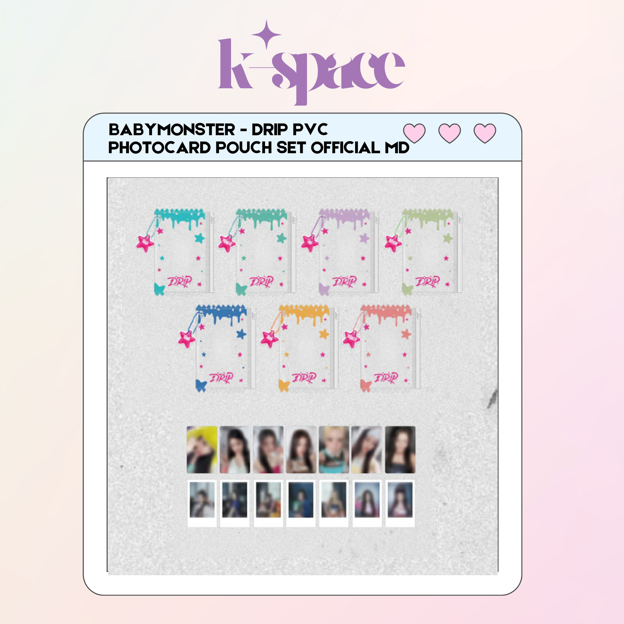 BABYMONSTER - DRIP PVC PHOTOCARD POUCH SET OFFICIAL MD_0