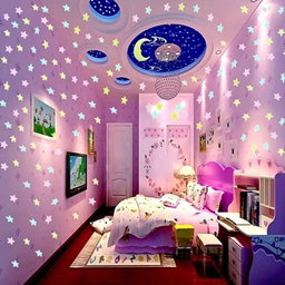 Luminous 3D star wall sticker 