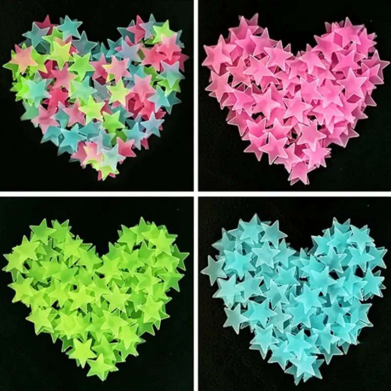 Luminous 3D star wall sticker _0