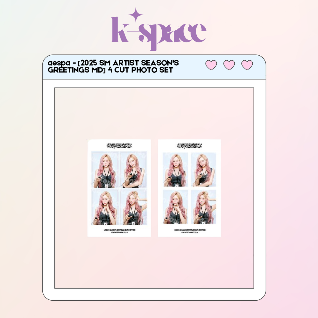 aespa - [2025 SM ARTIST SEASON'S GREETINGS MD] 4 CUT PHOTO SET