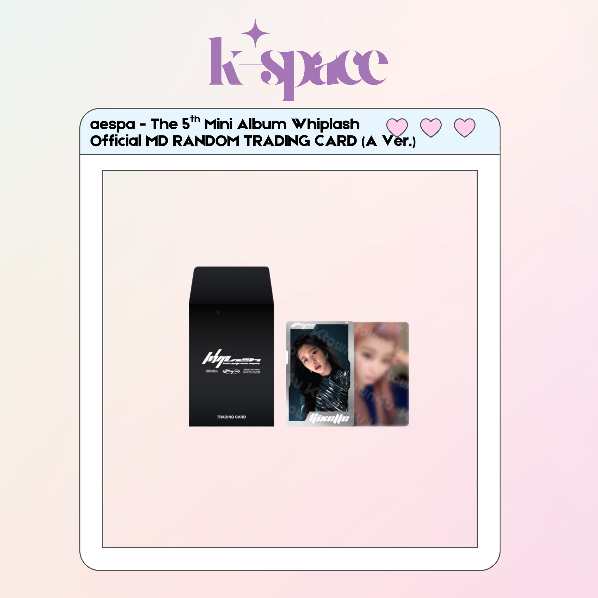 aespa - The 5th Mini Album Whiplash Official MD RANDOM TRADING CARD (A Ver.)_0