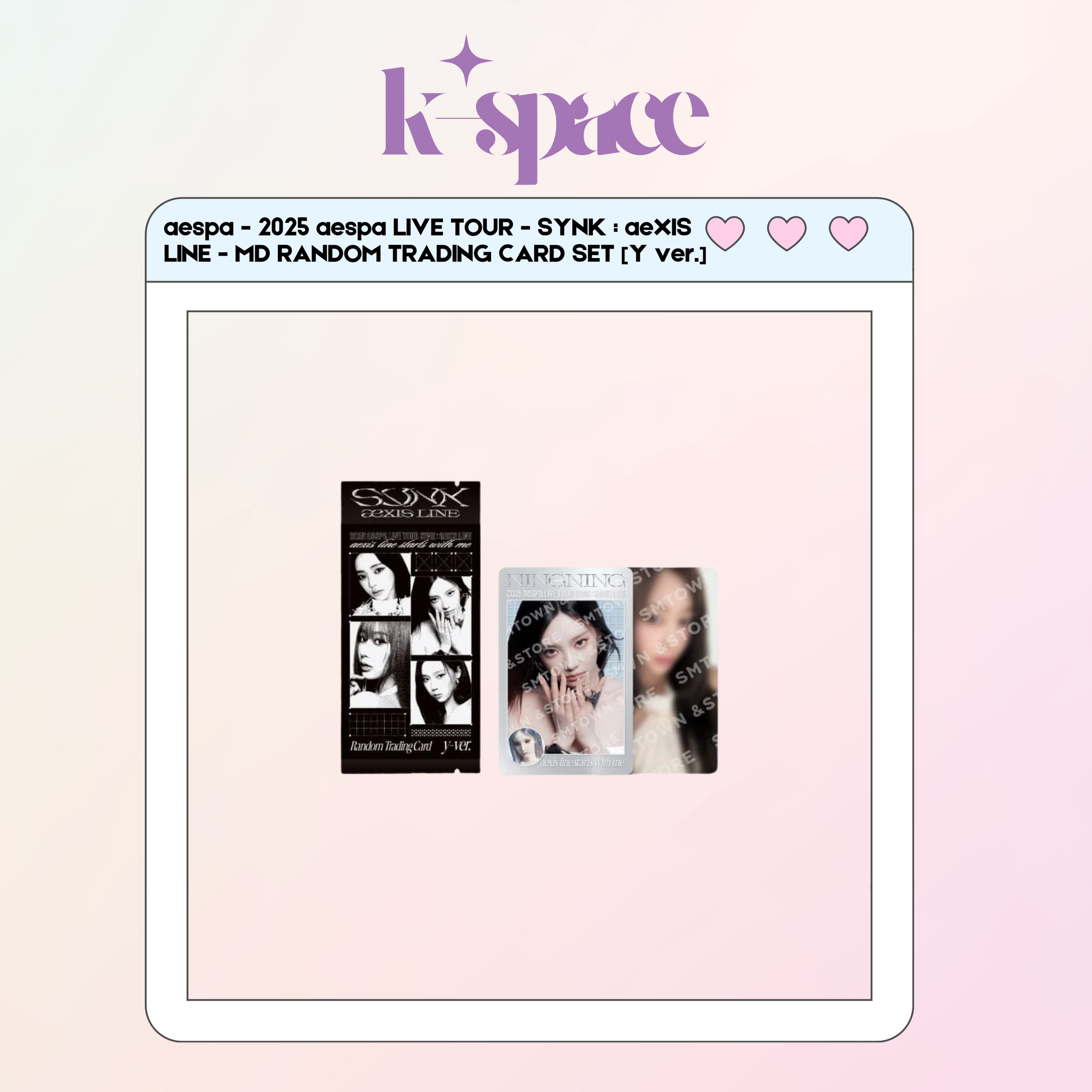 aespa - 2025 aespa LIVE TOUR - SYNK : aeXIS LINE - MD RANDOM TRADING CARD SET [Y ver.] _0