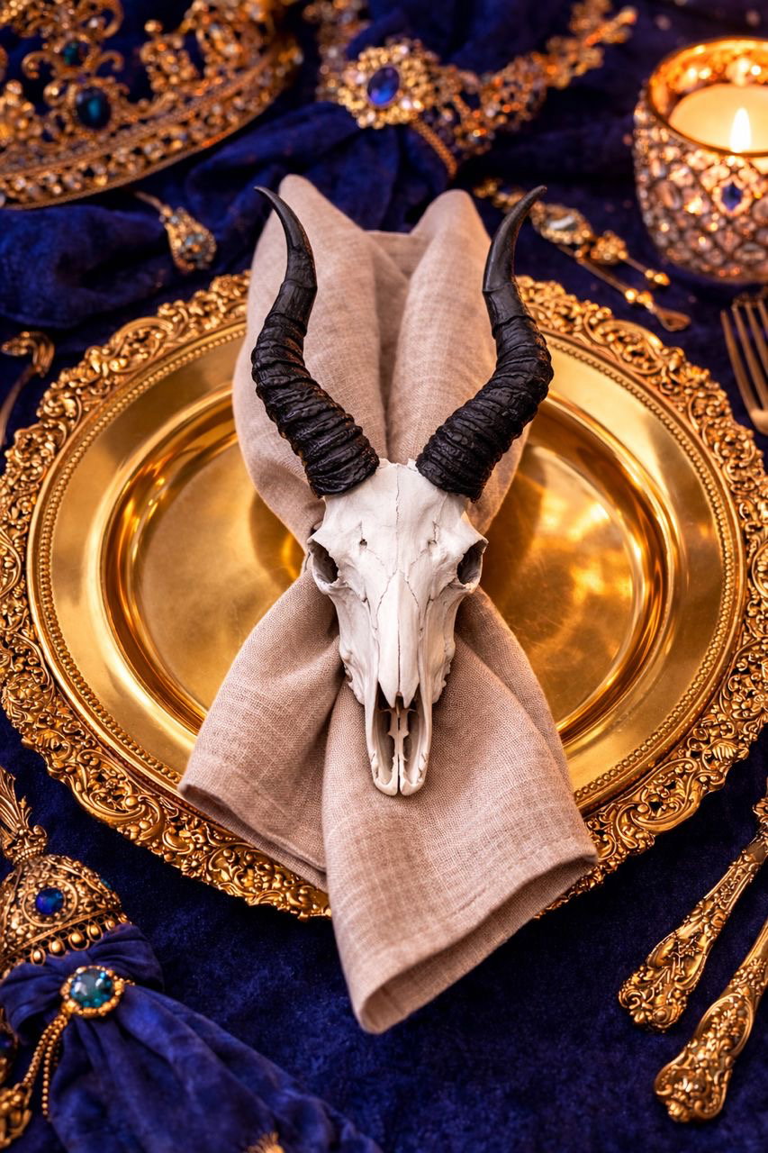 Red Hartebeest Skull Napkin Ring