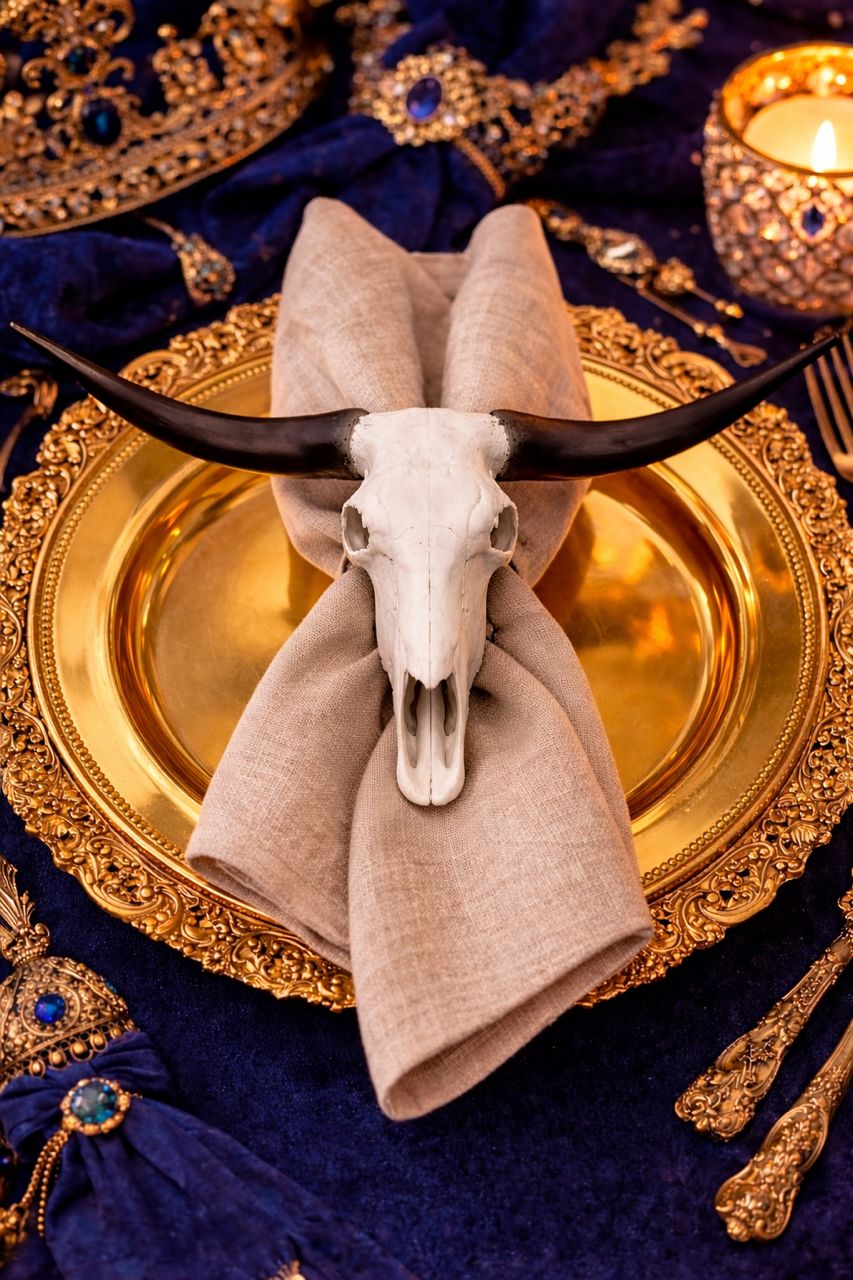 Texas Longhorn Skull Napkin Rings