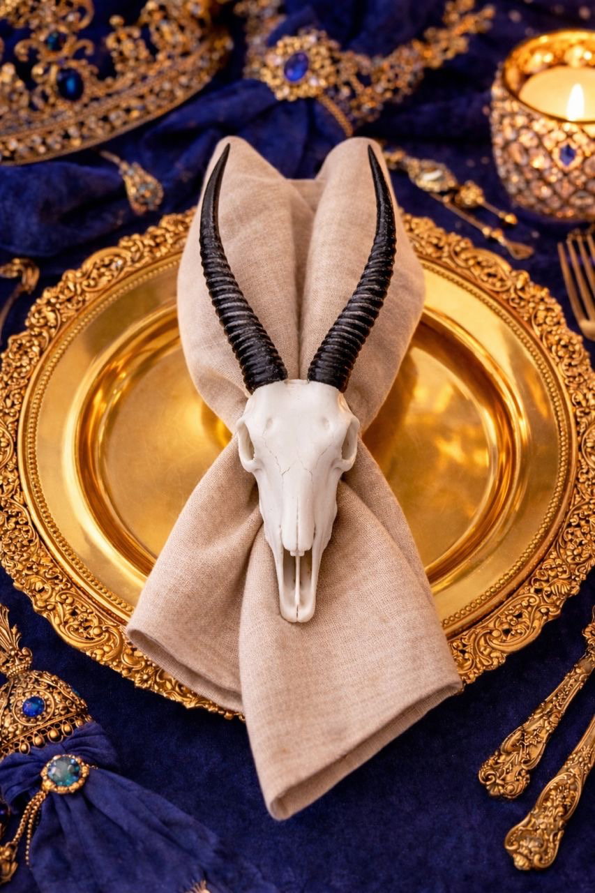 BlesBuck Skull Napkin Rings