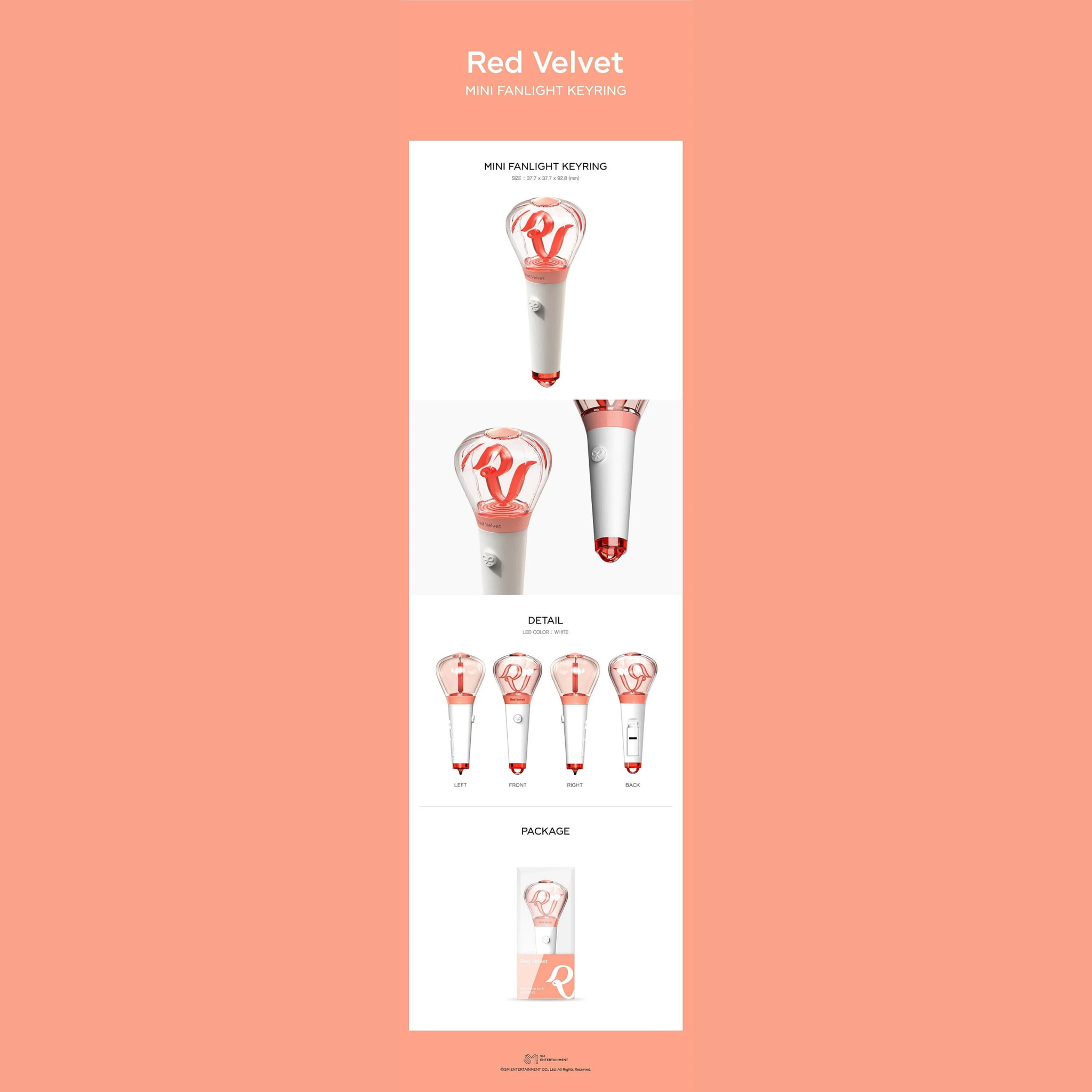Red Velvet - Official Mini Fanlight Keyring _1