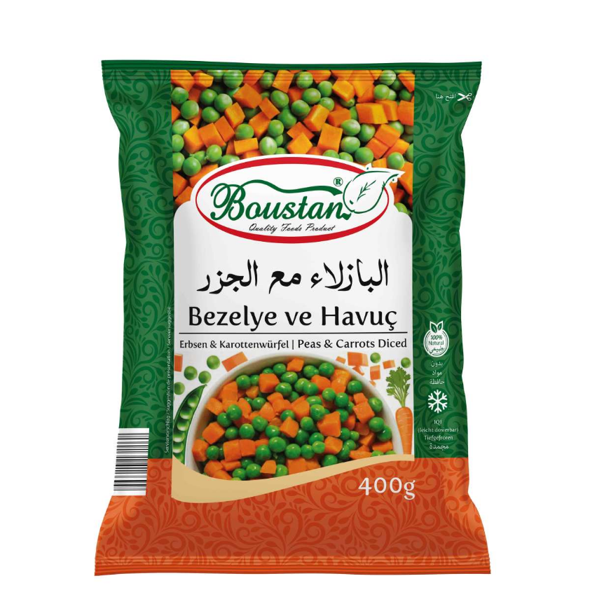 400g| Boustan Erbsen & Karottenwürfel | بازلاء و جزر