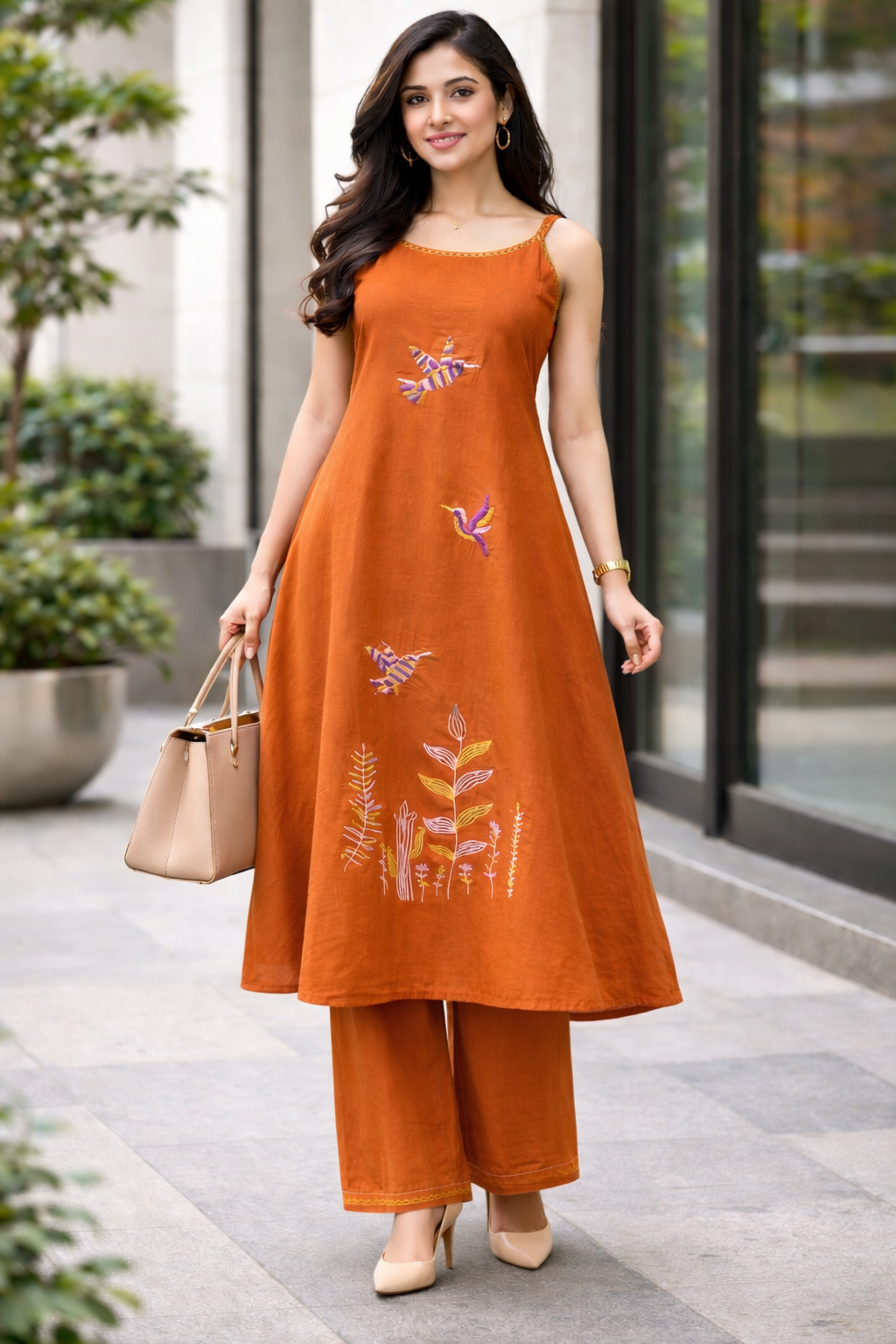 Khadi Cotton Sleeveless Cordset