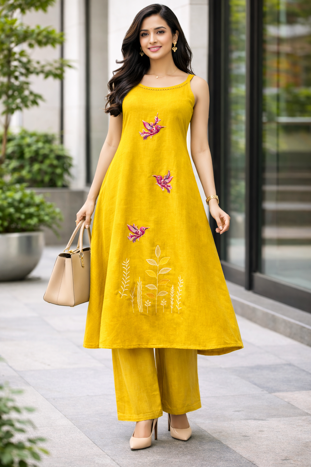 Khadi Cotton Sleeveless Cordset_0