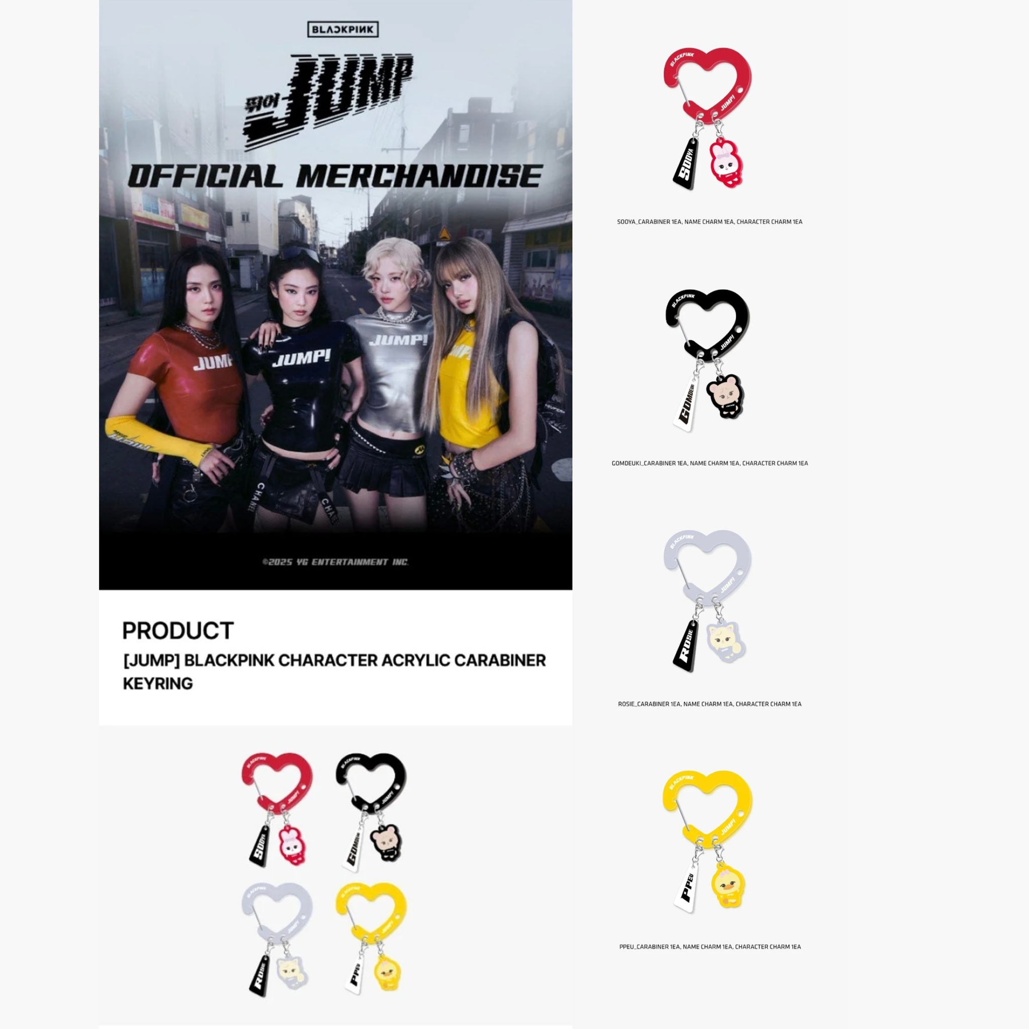 BLACKPINK - Character Arcylic Carabiner Keyring [JUMP Official MD]_1