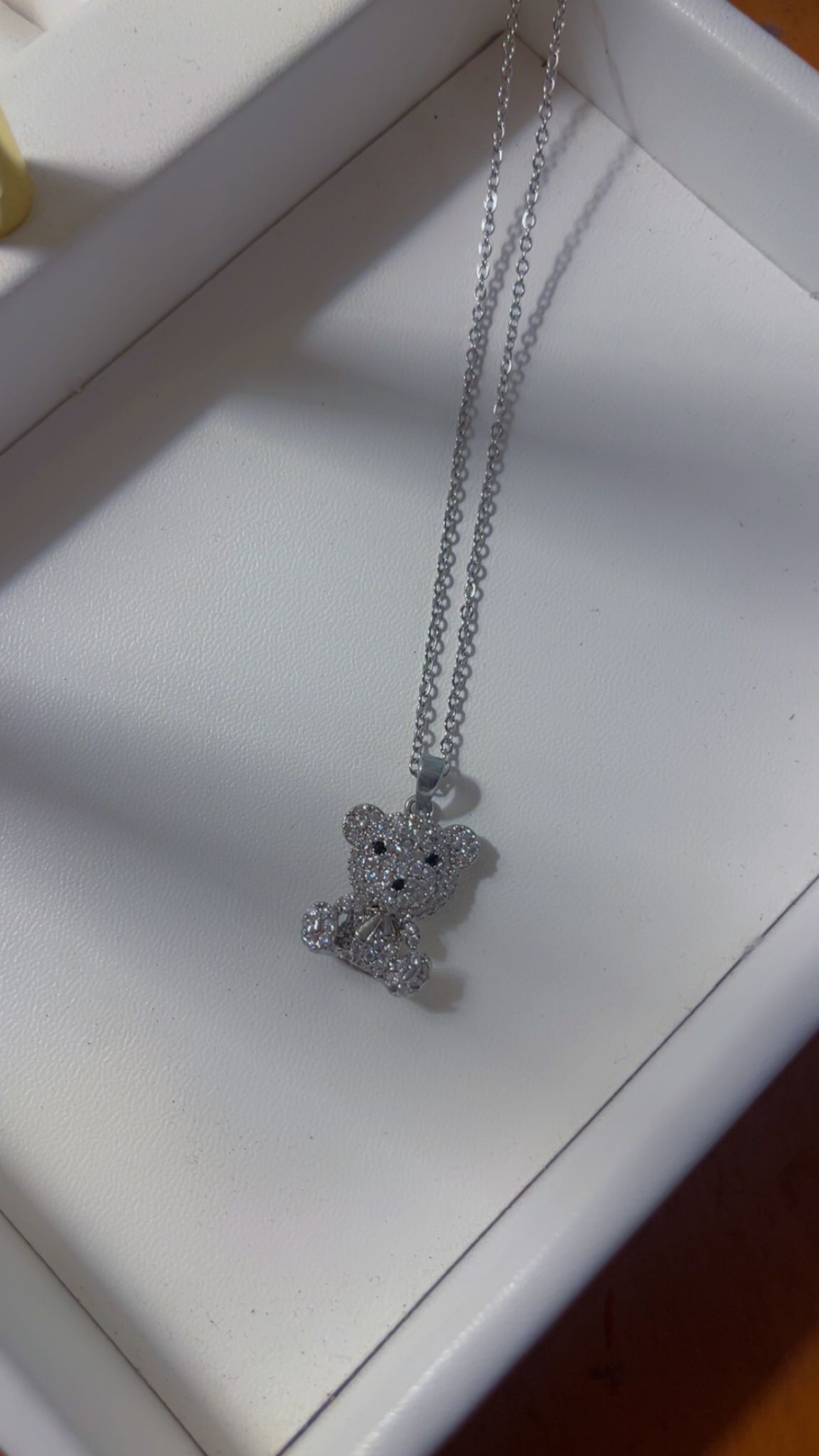Silver Teddy Necklace _0