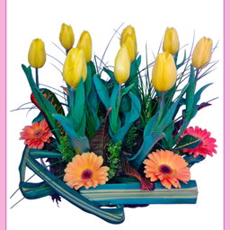 Arreglo de Tulipanes Mixto 10 piezas