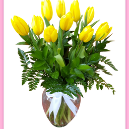 Arreglo de tulipanes 10 piezas