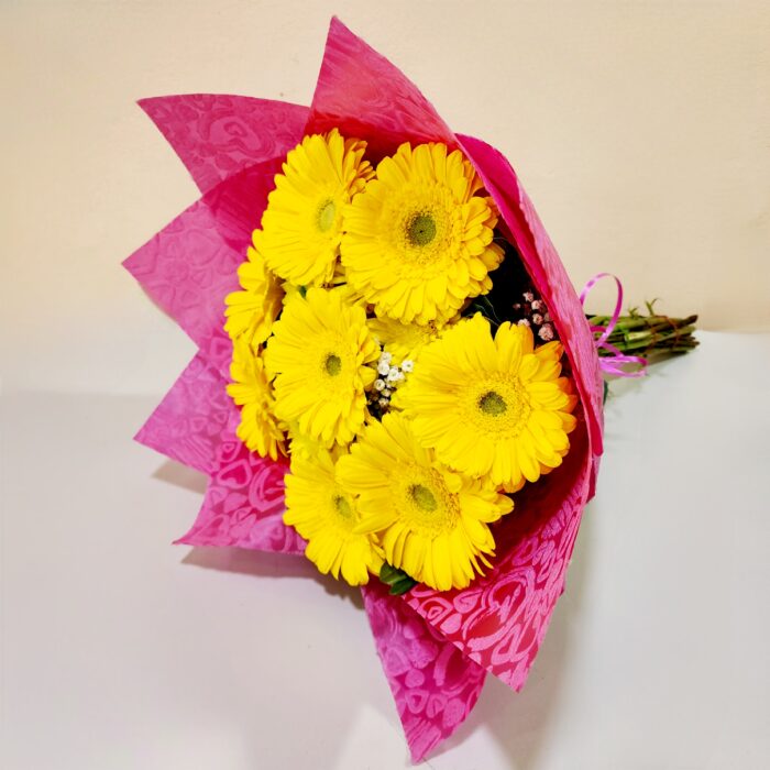 🌻 Ramo de Gerberas Amarillas | 8 Flores Frescas_0