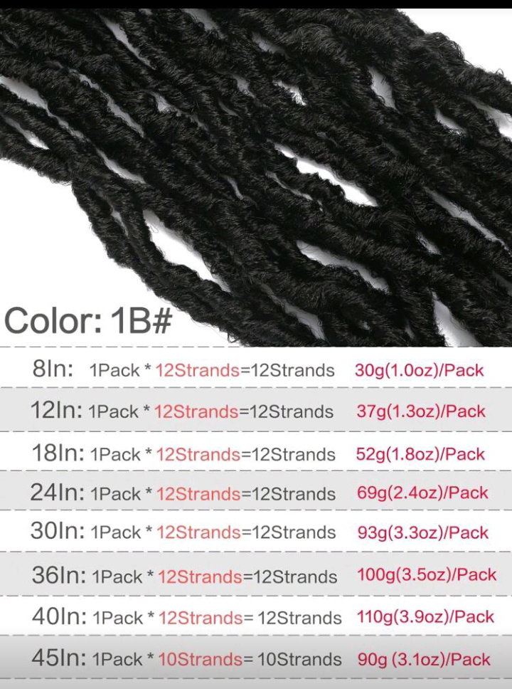Super Long Soft Locs Crochet Hair, Pre Looped New Faux Locs Crochet Braids Goddess Locs Dreadlocs Synthetic Hair_1