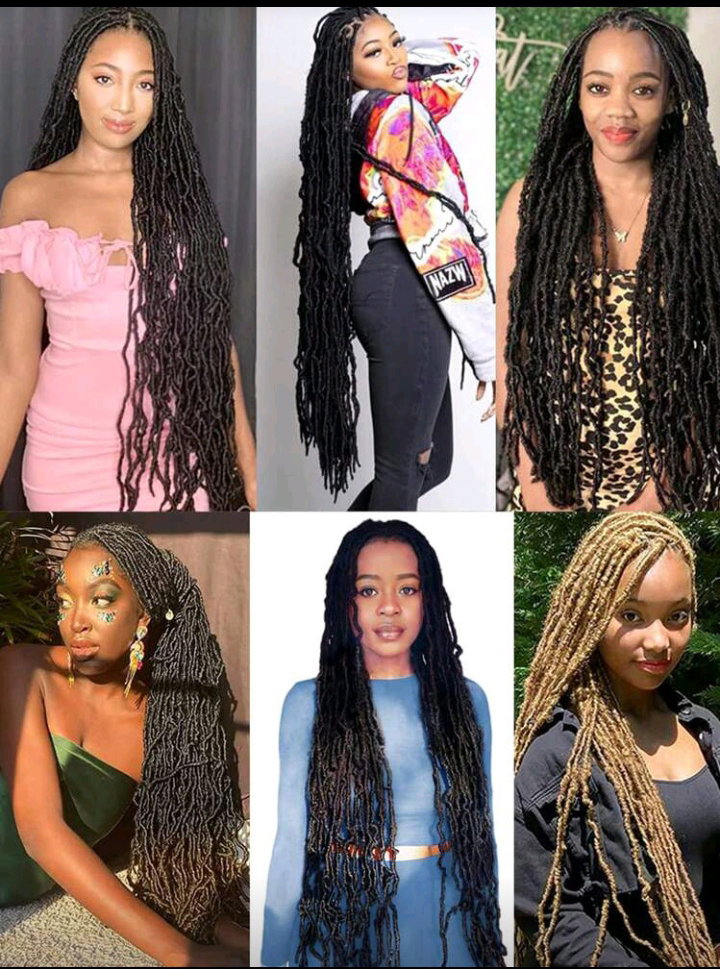 Super Long Soft Locs Crochet Hair, Pre Looped New Faux Locs Crochet Braids Goddess Locs Dreadlocs Synthetic Hair_5