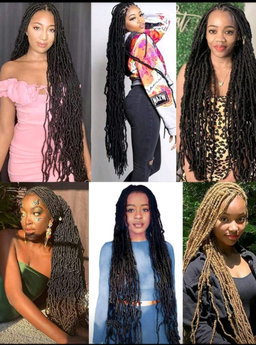 Super Long Soft Locs Crochet Hair, Pre Looped New Faux Locs Crochet Braids Goddess Locs Dreadlocs Synthetic Hair