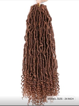 New Faux Locs Crochet Hair, Long Soft Locs Crochet Braids Hair With Curly Ends, Natural Black Synthetic Bohemian Locs Braiding Hairextensions For Gifts (12 Strands/Pack 30#)