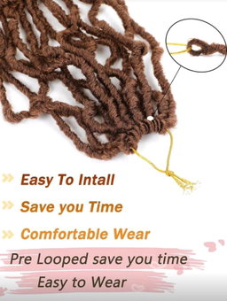 New Faux Locs Crochet Hair, Long Soft Locs Crochet Braids Hair With Curly Ends, Natural Black Synthetic Bohemian Locs Braiding Hairextensions For Gifts (12 Strands/Pack 30#)