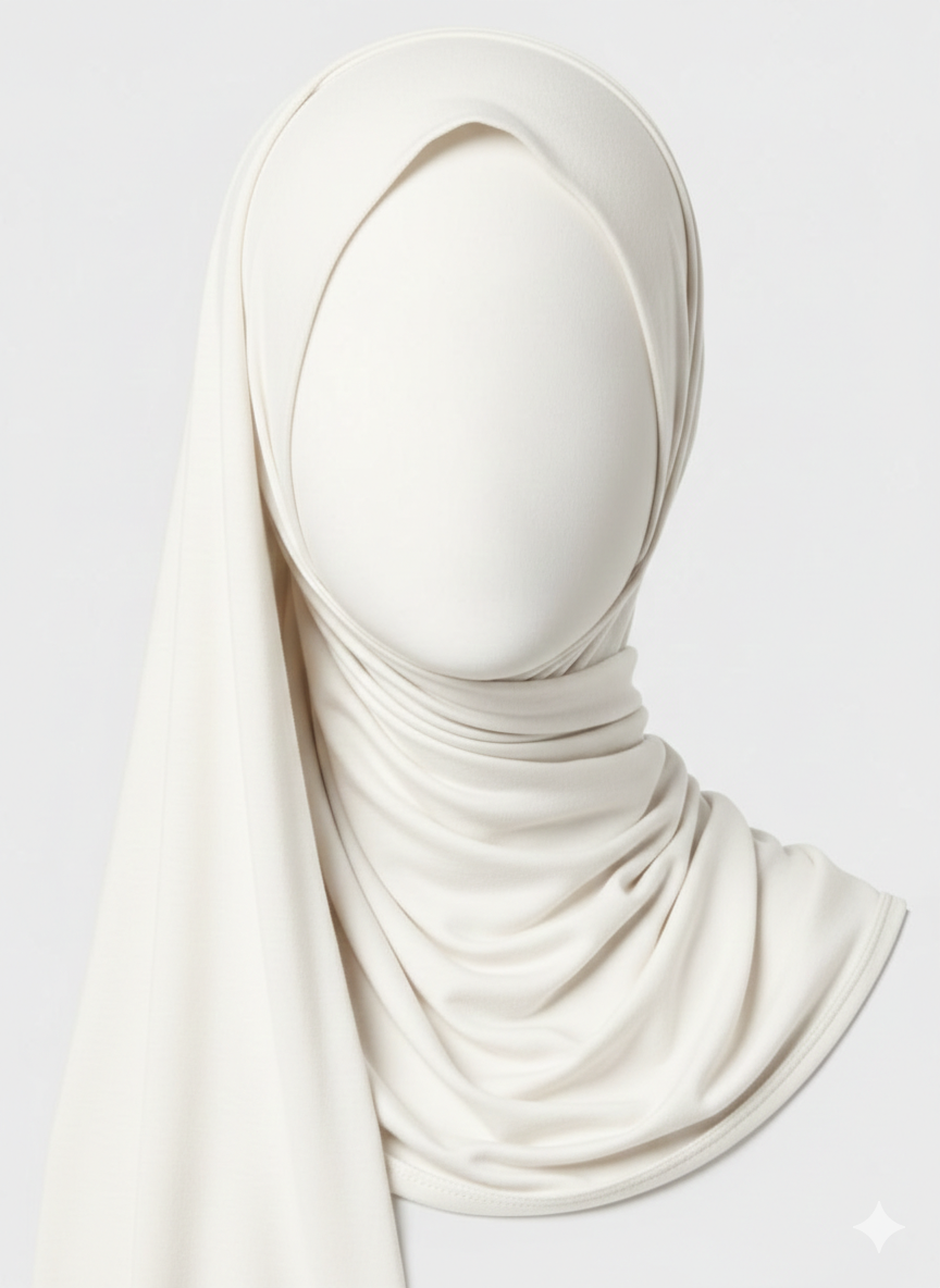 Off White - Jersey Scarf Hijab