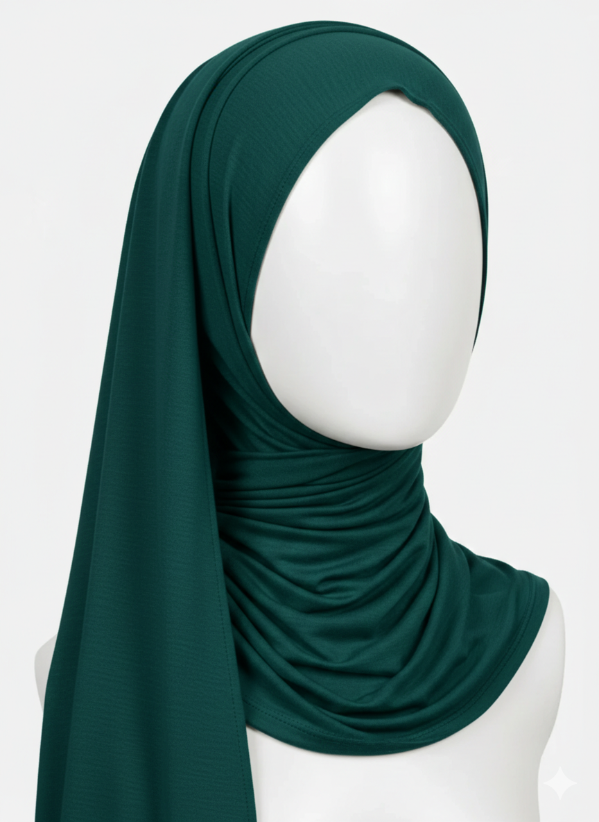 Dark Green - Jersey Scarf Hijab_0