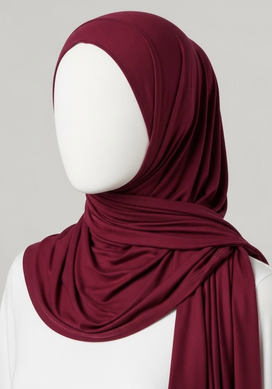 Burgundy- Jersey Scarf Hijab