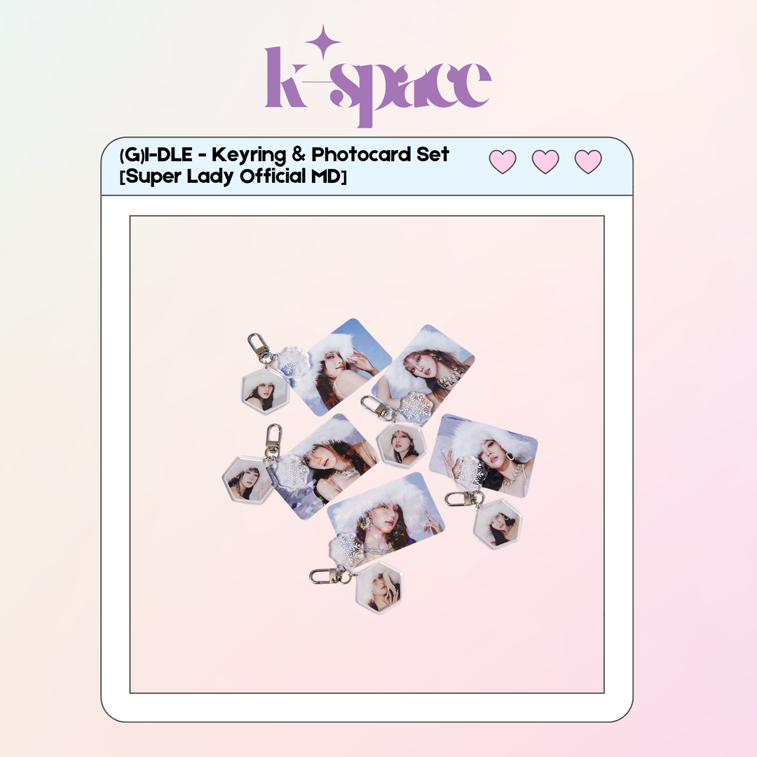 (G)I-DLE - Keyring & Photocard Set 1 Ver. [Super Lady Official MD]