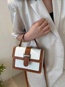 Mini Fashionable Women Quilted Flap Handbag, Shoulder Crossbody Casual Small Square Bag, Fits Phone & Lipstick, Color Block Design, Versatile Commute Tote