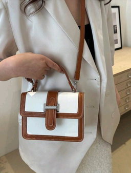 Mini Fashionable Women Quilted Flap Handbag, Shoulder Crossbody Casual Small Square Bag, Fits Phone & Lipstick, Color Block Design, Versatile Commute Tote
