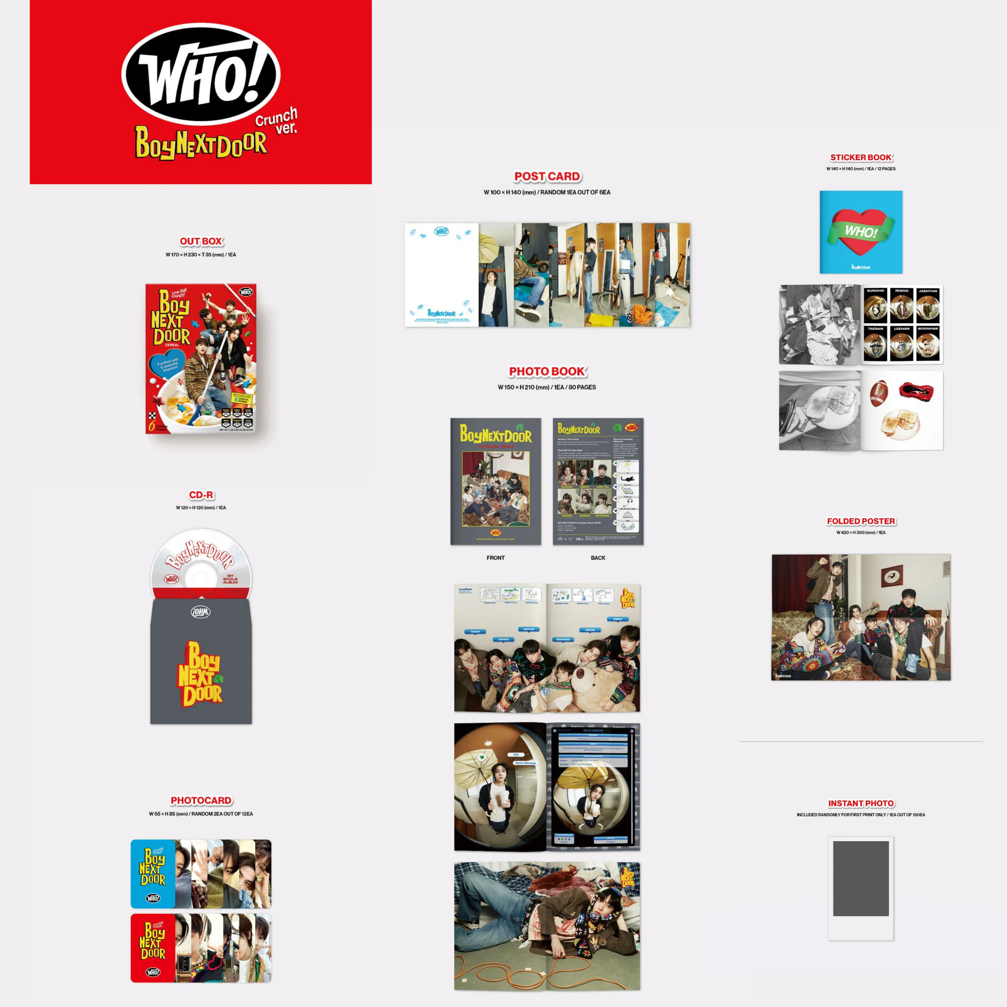 BOYNEXTDOOR - 1st Single Album [WHO!] (Crunch Ver.)_1
