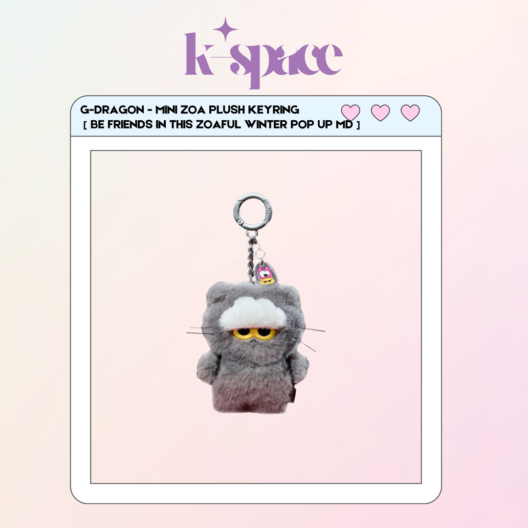 G-DRAGON - ’ZO&FRIENDS’ MINI ZOA PLUSH KEYRING [ BE FRIENDS IN THIS ZOAFUL WINTER POP UP MD ]