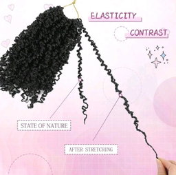 Yanky Twist Crochet Wig, 26 Strands/Piece, Fluffy Springy Mini Twist Crochet Short Bob, Passion Twist Curly Synthetic Braiding Hair Extensions, Suitable For Women And Girls