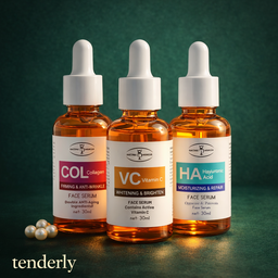 COLLAGEN · VITAMIN C · HA SERUM SET — Phase 2 Core
