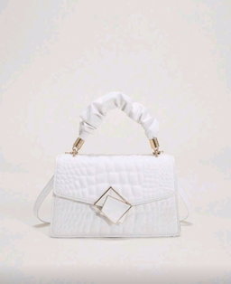 Fashionable Solid Color Crease Hand Bag, Cloud Bag, Crinkle Bag, Crocodile Print, Large Capacity, Stylish Women Handbag, Suitable For Shopping, Wallet, Shopping, Young Women, College Students, Newbies, White-Collar Workers. Ideal For Office, University, Work, Business, Commuting, Outdoor Activities, Travel And Outing