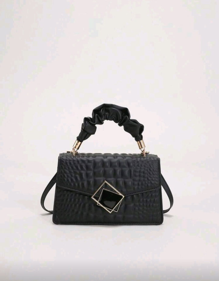 Fashionable Solid Color Crease Hand Bag, Cloud Bag, Crinkle Bag, Crocodile Print, Large Capacity, Stylish Women Handbag, Suitable For Shopping, Wallet, Shopping, Young Women, College Students, Newbies, White-Collar Workers. Ideal For Office, University, Work, Business, Commuting, Outdoor Activities, Travel And Outing_7